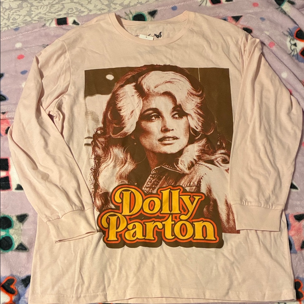 NWT Pink Dolly Parton Long Sleeve T-Shirt